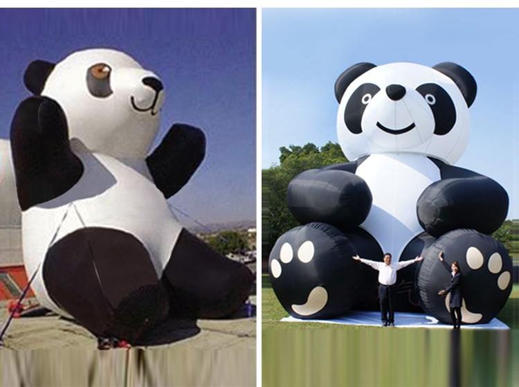 大通充气熊猫展示